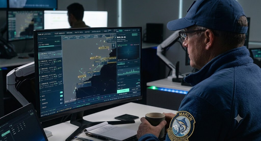 Marlin Defense fleet command console